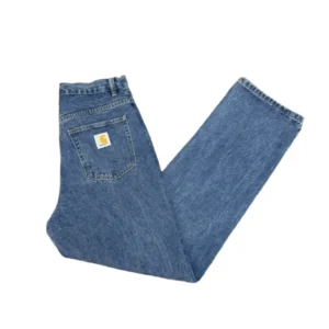 Blue denim trousers