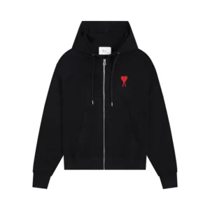 Love pocket with zipper and embroidered hood Love pocket with zipper and embroidered hood